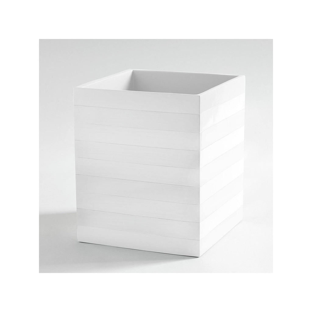 White Waste Basket D414