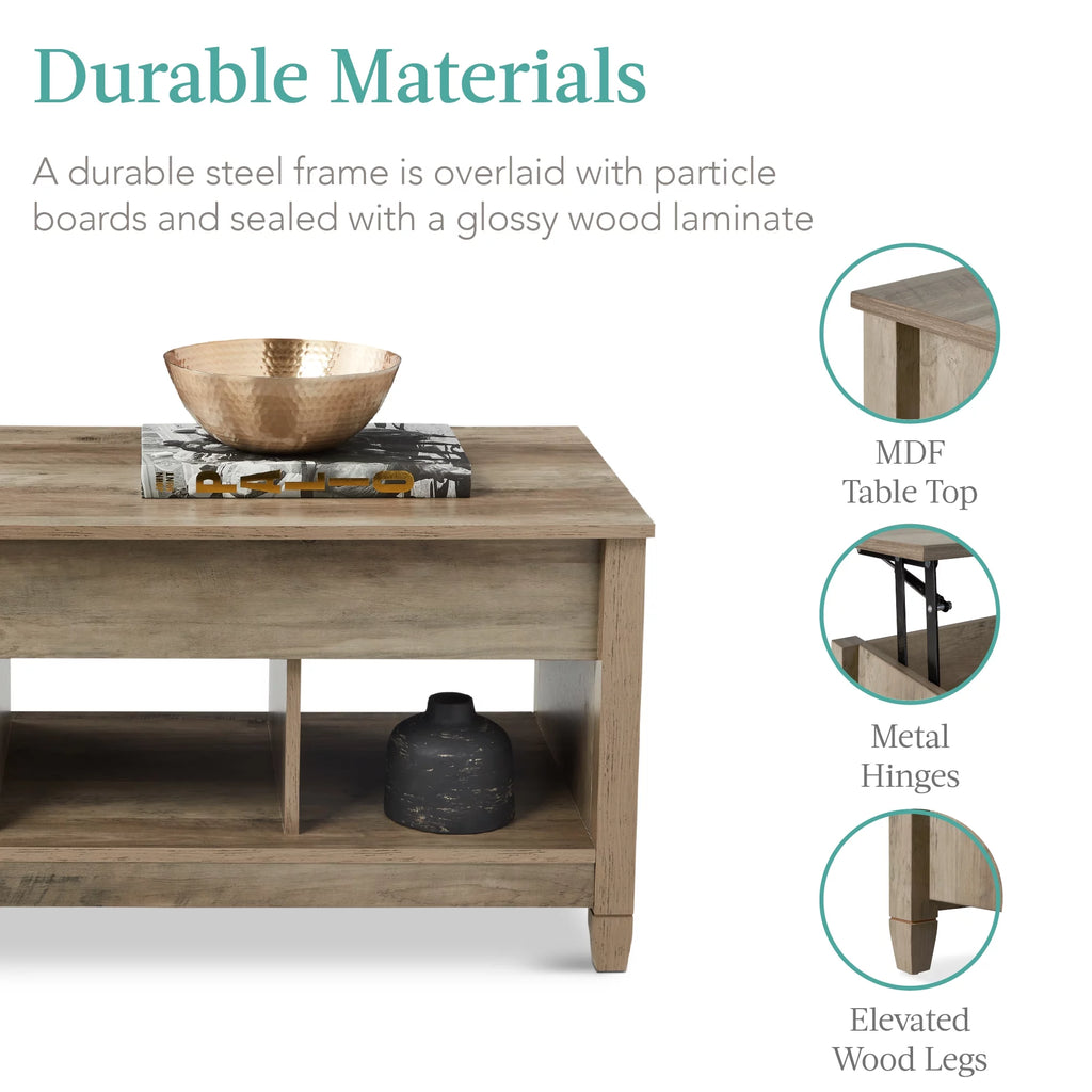 Lift Top Coffee Table with Hidden Storage C290811