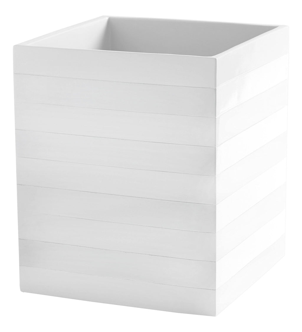 White Waste Basket D414