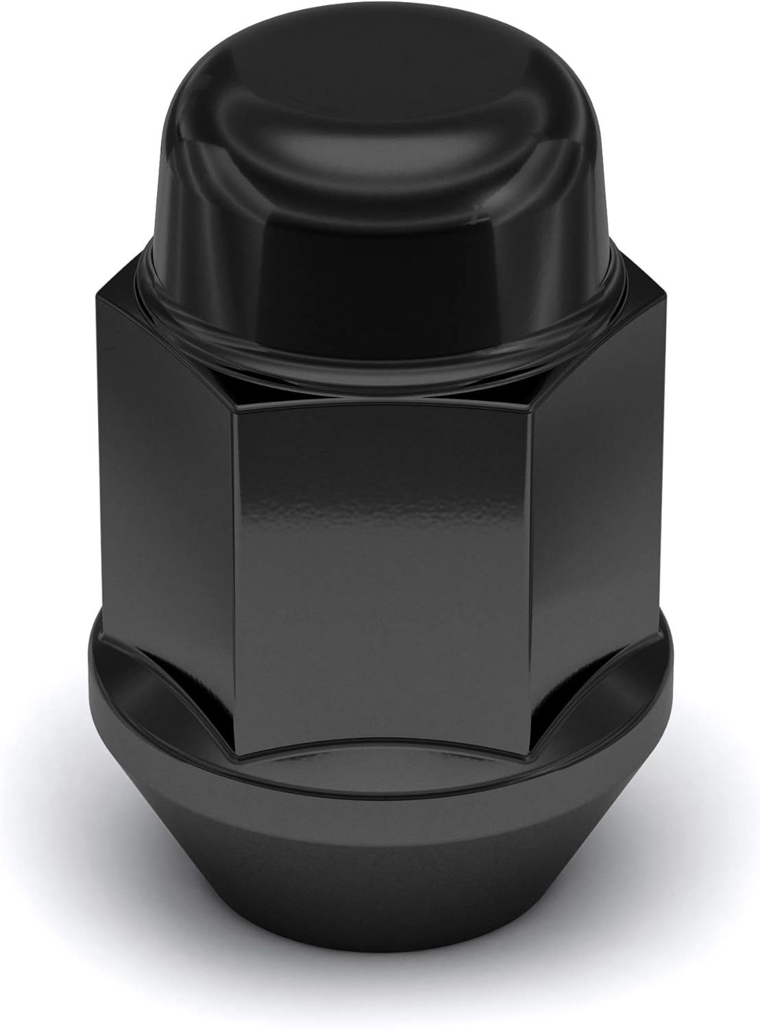 Black Chrome M12x1.50 Bulge Acorn Lug Nut, 20 Pack Y671