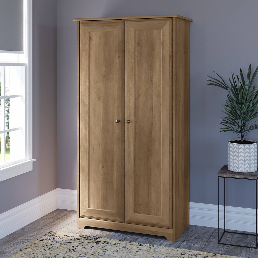 Tall Storage Cabinet with Doors Reclaimed Pine V73170