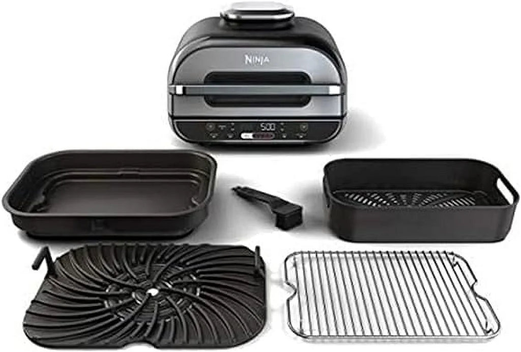 Open Box Ninja Foodi Smart XL 5-in-1 Indoor Grill with 4-Quart Air Fryer - Black R757359