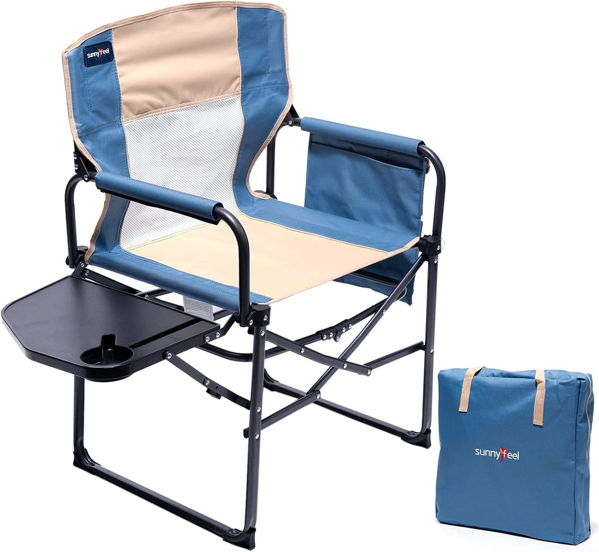 Oversized Portable Folding Camping Chair with Side Table D6321