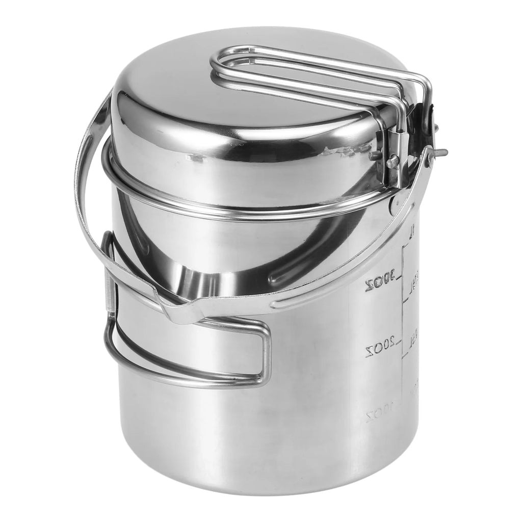 1L Stainless Steel Cooking Kettle with Foldable Handle J264703