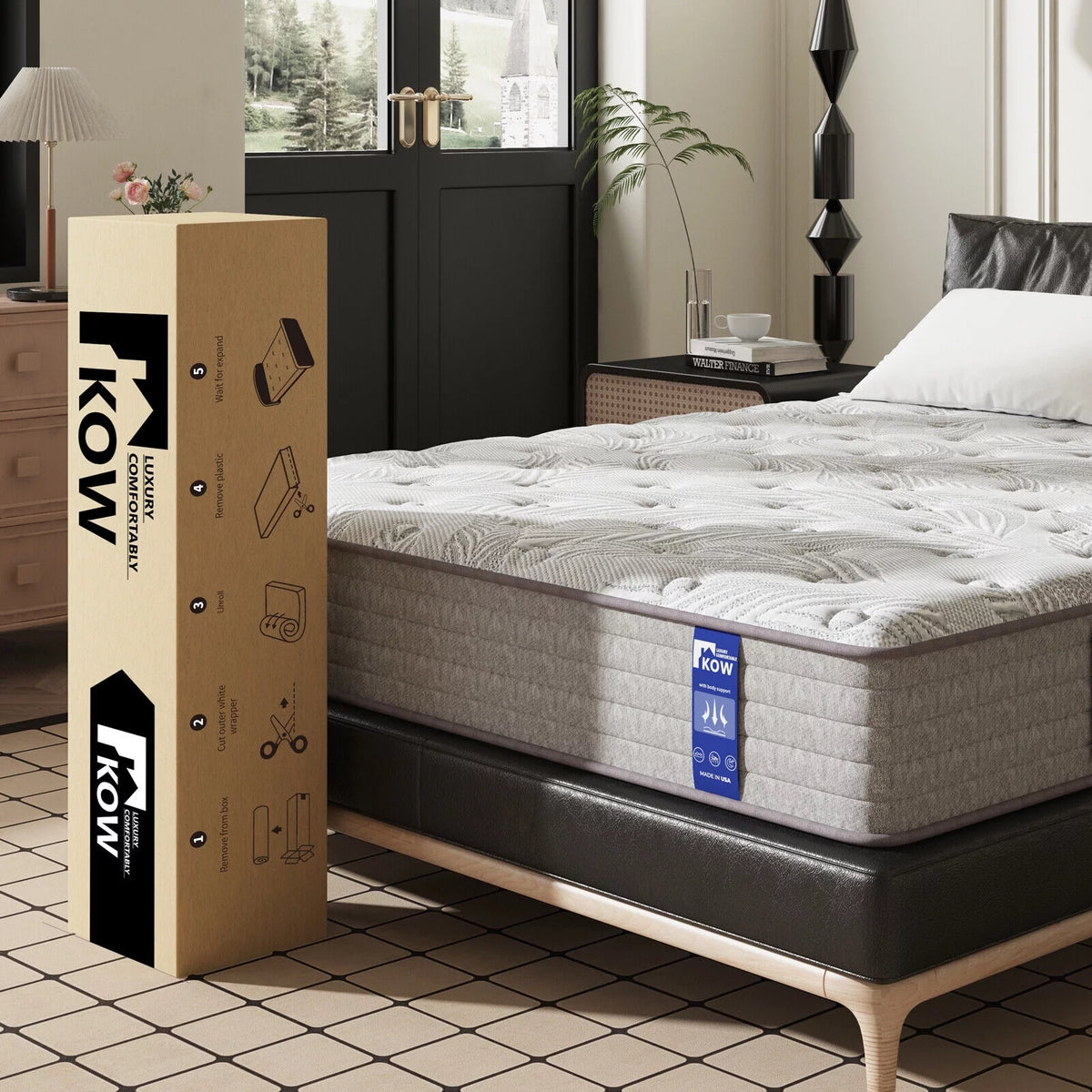 12 inch Full Size Gel Memory Foam Innerspring Mattress Y355