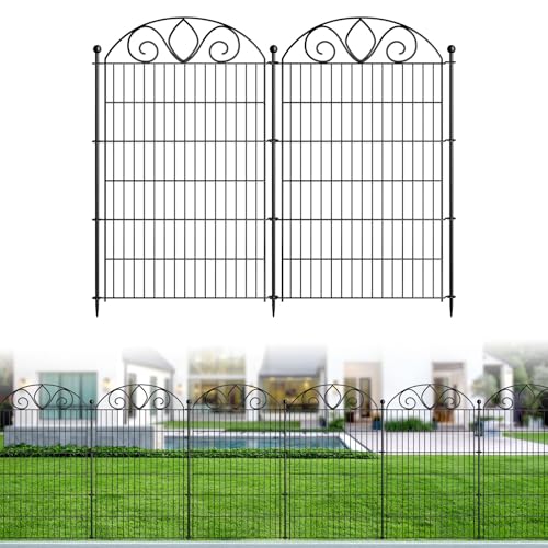 48" H x 21' L Rustproof Metal Garden Fence Panel S327