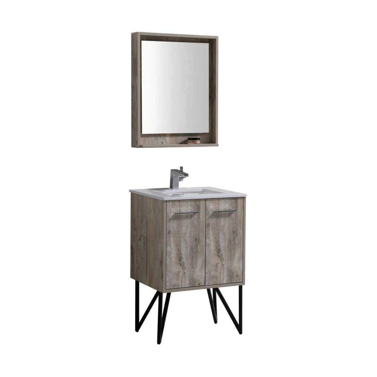 24 in. Modern Bathroom Vanity with White Countertop I454