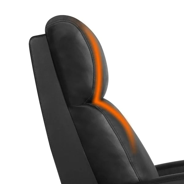 2pcs Black PU Leather Recliner Chair A962