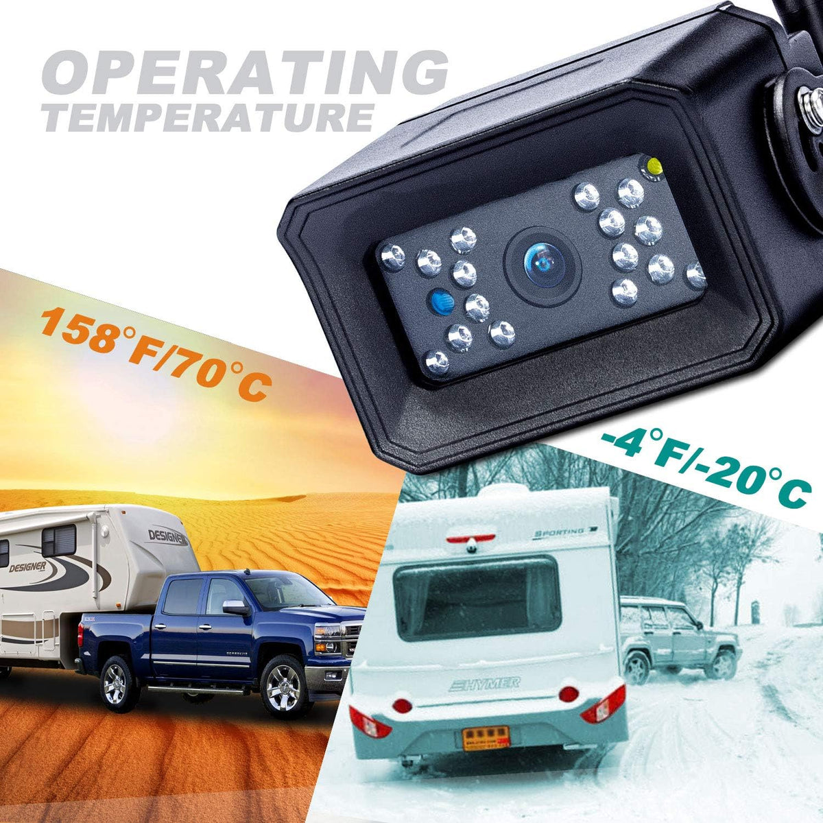 7" Wireless Backup Camera System W9235