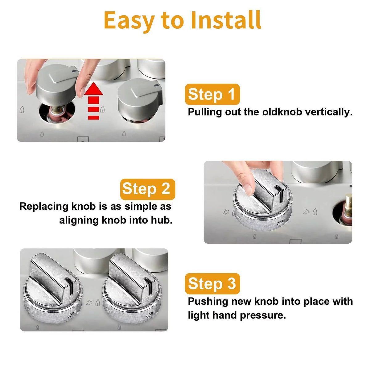 Stainless Steel Control Knobs Y89693