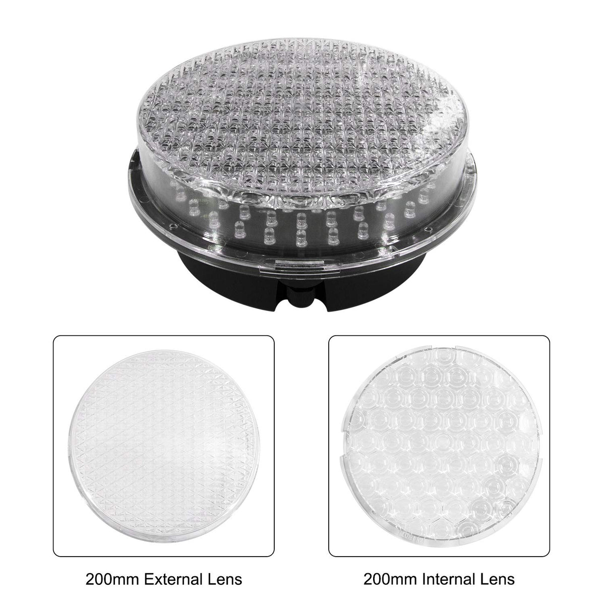 200mm 8inch Red Green Industrial LED Traffic Light with PC Housing Waterproof IP65 H416230
