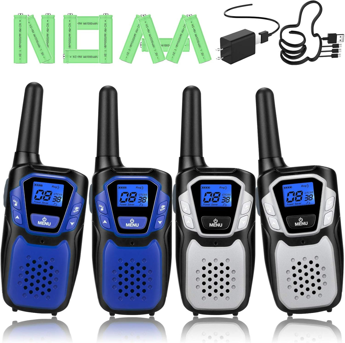 Rechargeable Walkie Talkies for Kids with Micro-USB Charger W85133