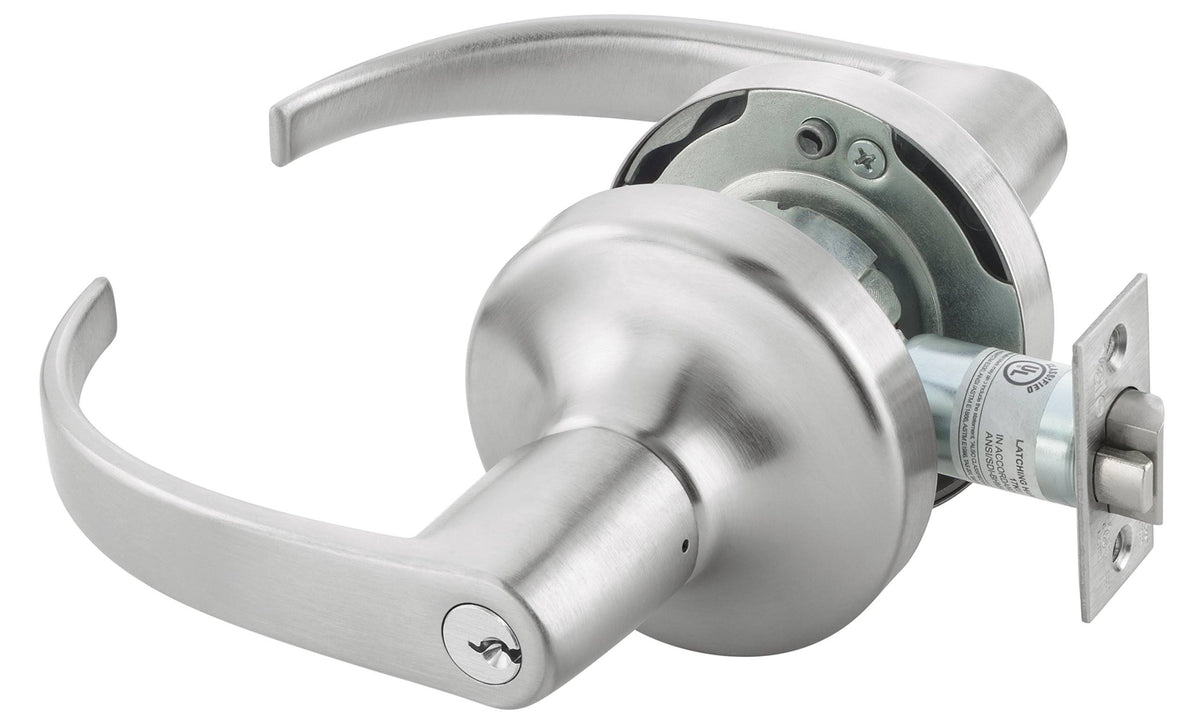 Entrance Door Lock, Grade 1 Lever, Satin Chromium Plated U8700