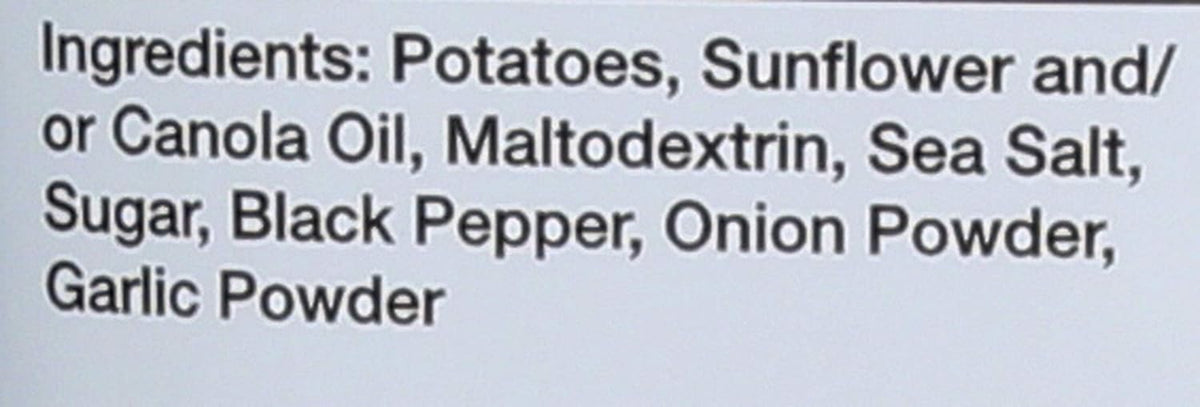 Sea Salt Pepper And Onion Potato Chips, 8 OZ E346014