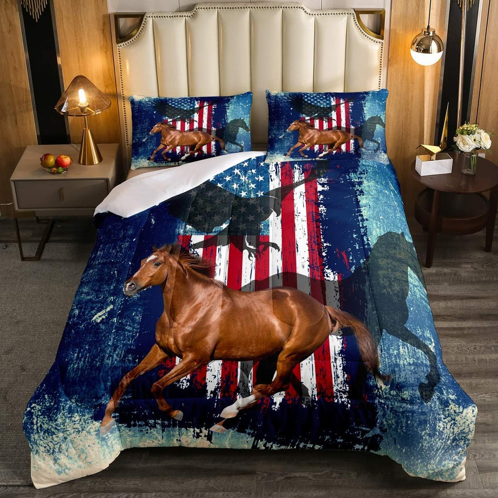 Queen Size Brown Wooden Comforter Set M6752