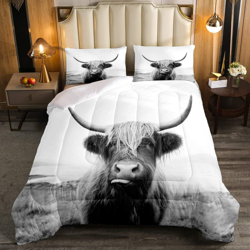 Queen Size Brown Wooden Comforter Set M6752