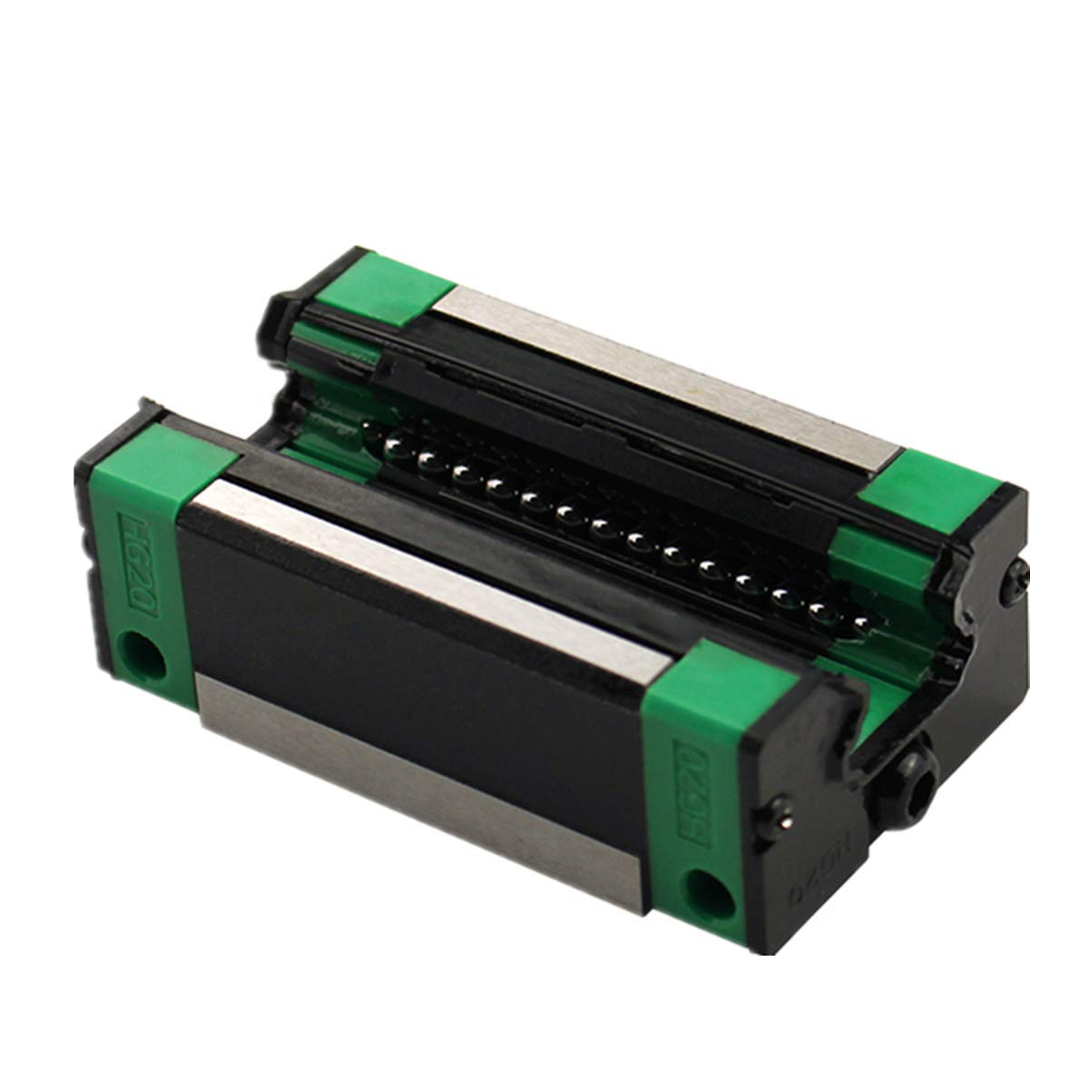 Linear Rail 2X HGR20-1000mm Slide Guideway + 4X HGH20CA Bearing Block Carriage for DIY CNC M2714