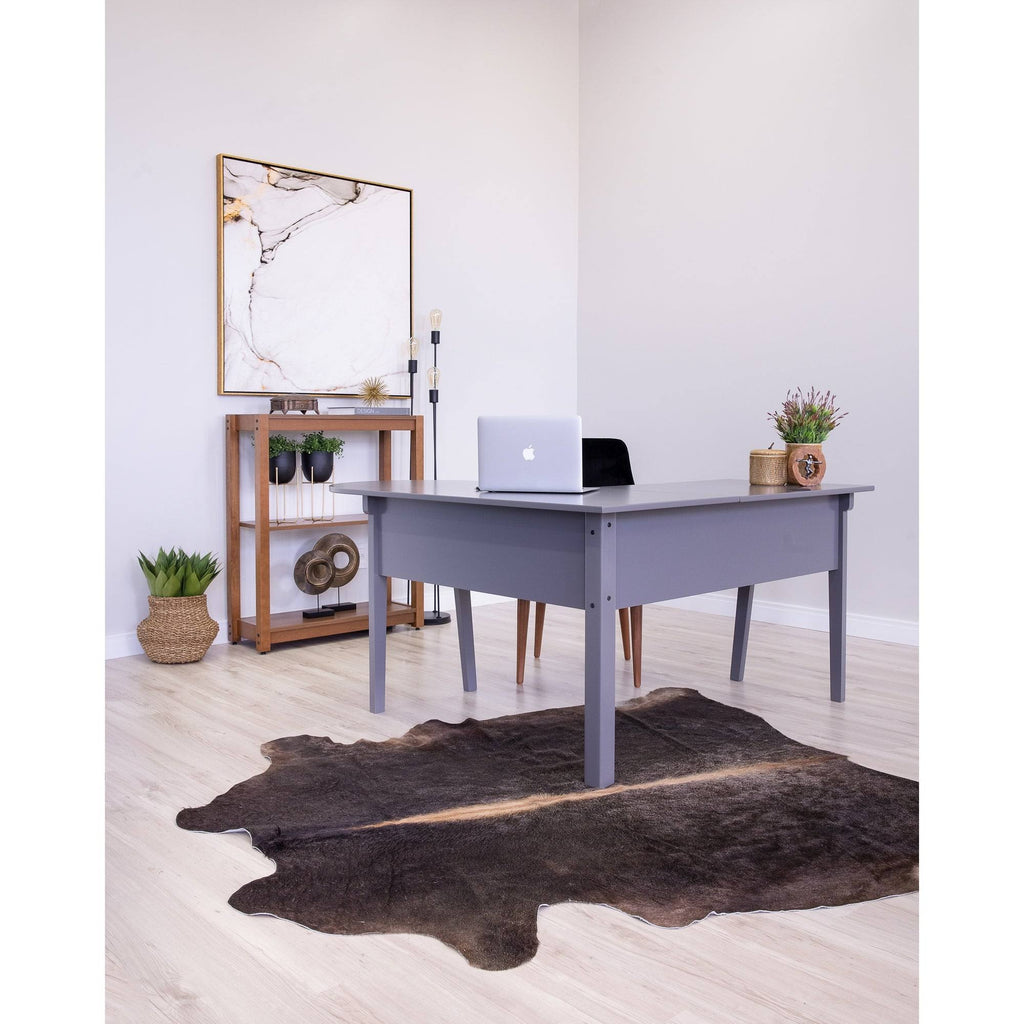 Grey L Shaped Corner Desk V71572