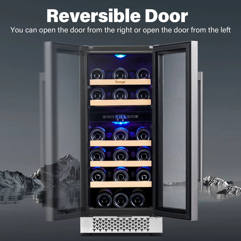 15" 28 Bottle Dual Zone Wine Cooler Refrigerator F6784