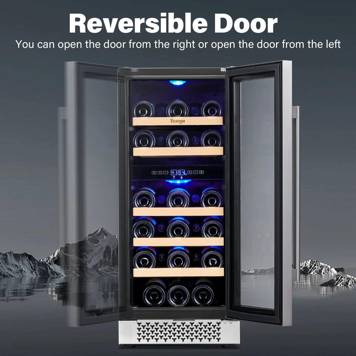15" 28 Bottle Dual Zone Wine Cooler Refrigerator F6784