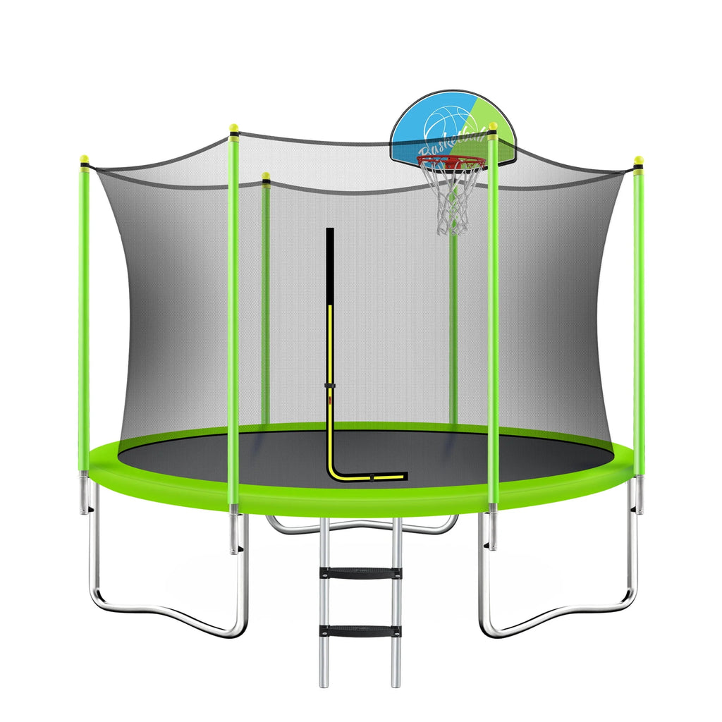 8FT Trampoline with Safety Enclosure Net and Ladder Q51271