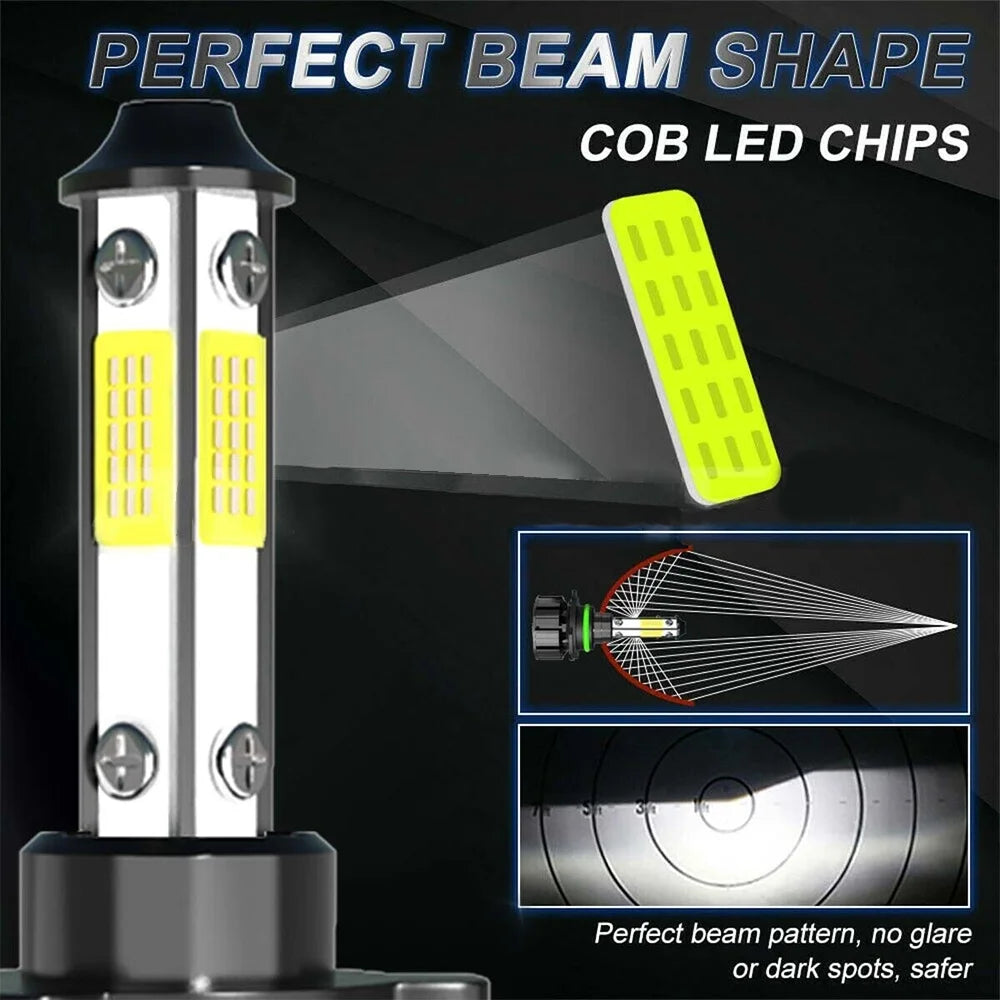 6000K LED Headlight Bulbs Combo 4X F6948