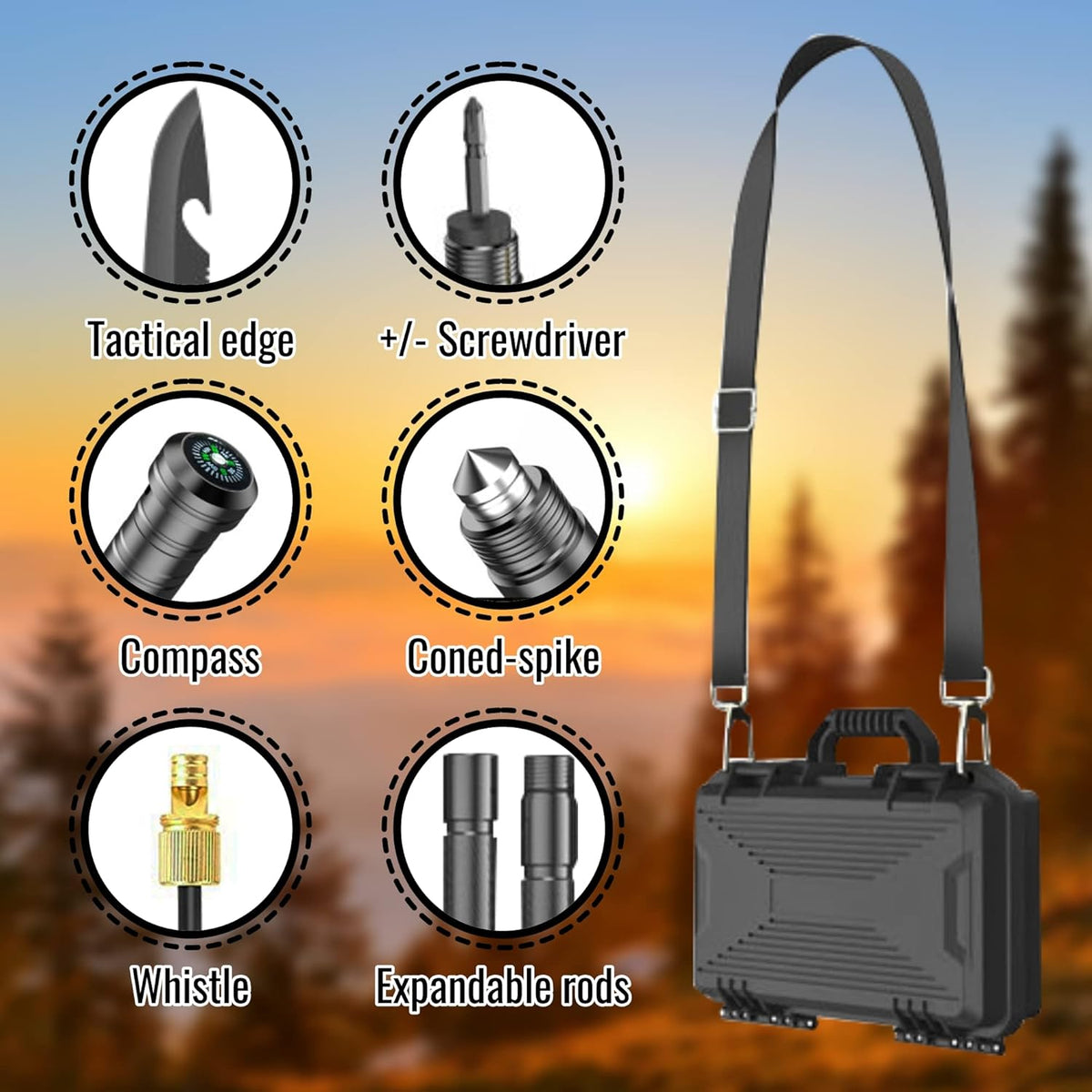 8-Piece Camping Shovel and Multitool Set K9910