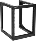 12U Wall Mount Open Frame Network Rack with Swing Out Hinged Gate Q576560