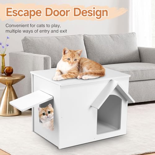 Waterproof Insulated Cat House with Escape Door O5858