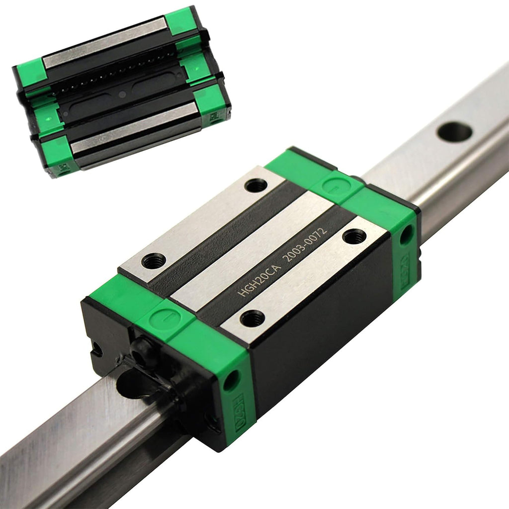 Linear Rail 2X HGR20-1000mm Slide Guideway + 4X HGH20CA Bearing Block Carriage for DIY CNC M2714