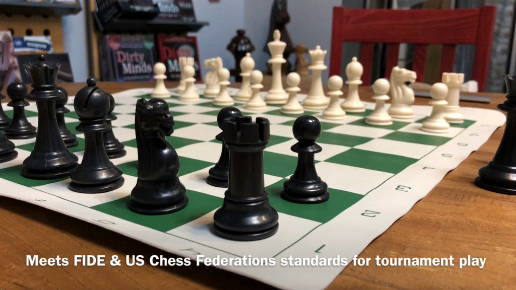 Tournament Chess Set - 20 in. Vinyl Board, Staunton pcs N154643