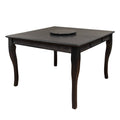 Gray Counter Height Wooden Table with Lazy Susan L254850