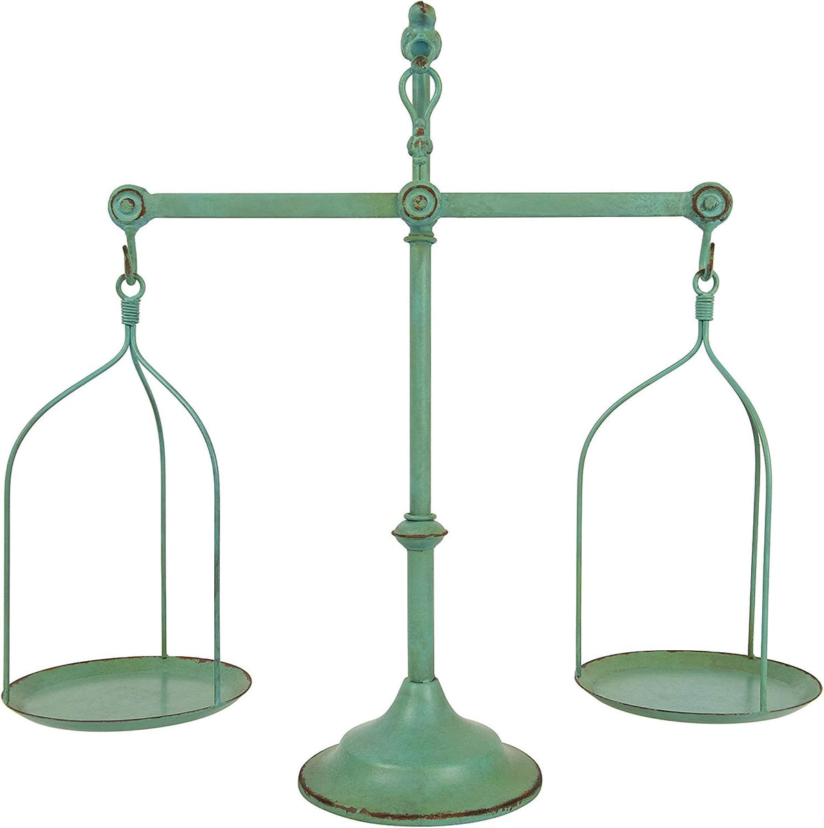 Bronze Decorative Vintage Metal Scale with Bird Finial, Pack of 2 L9973