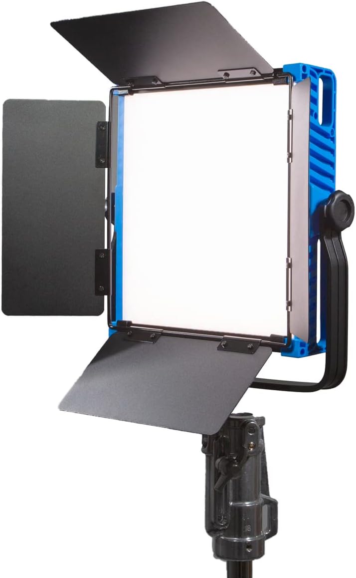 Bi-Color 2800K-6500K LED Video Light with Barn Doors and Diffusion Panel T2791