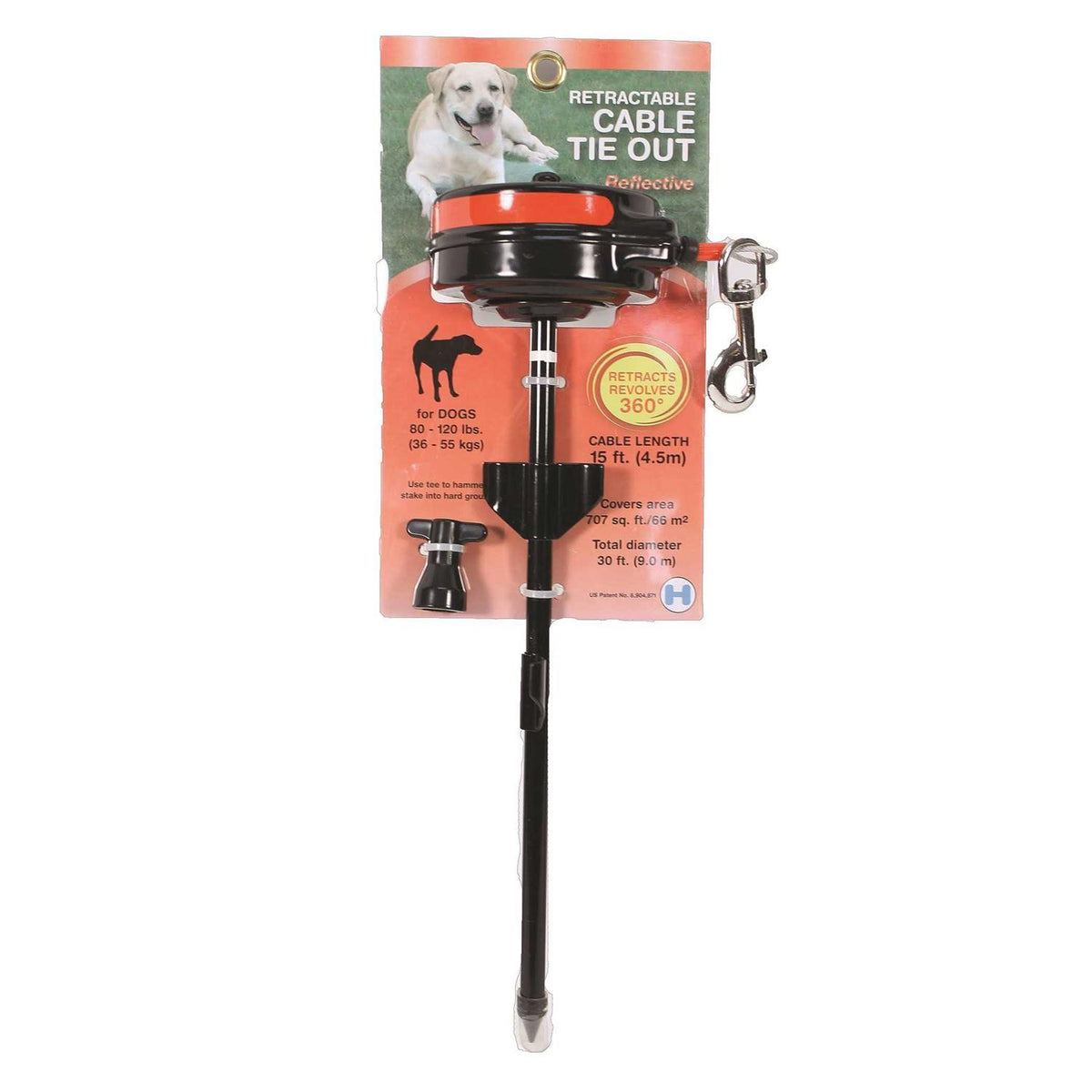 Retractable Tie-Out Stake Q72383