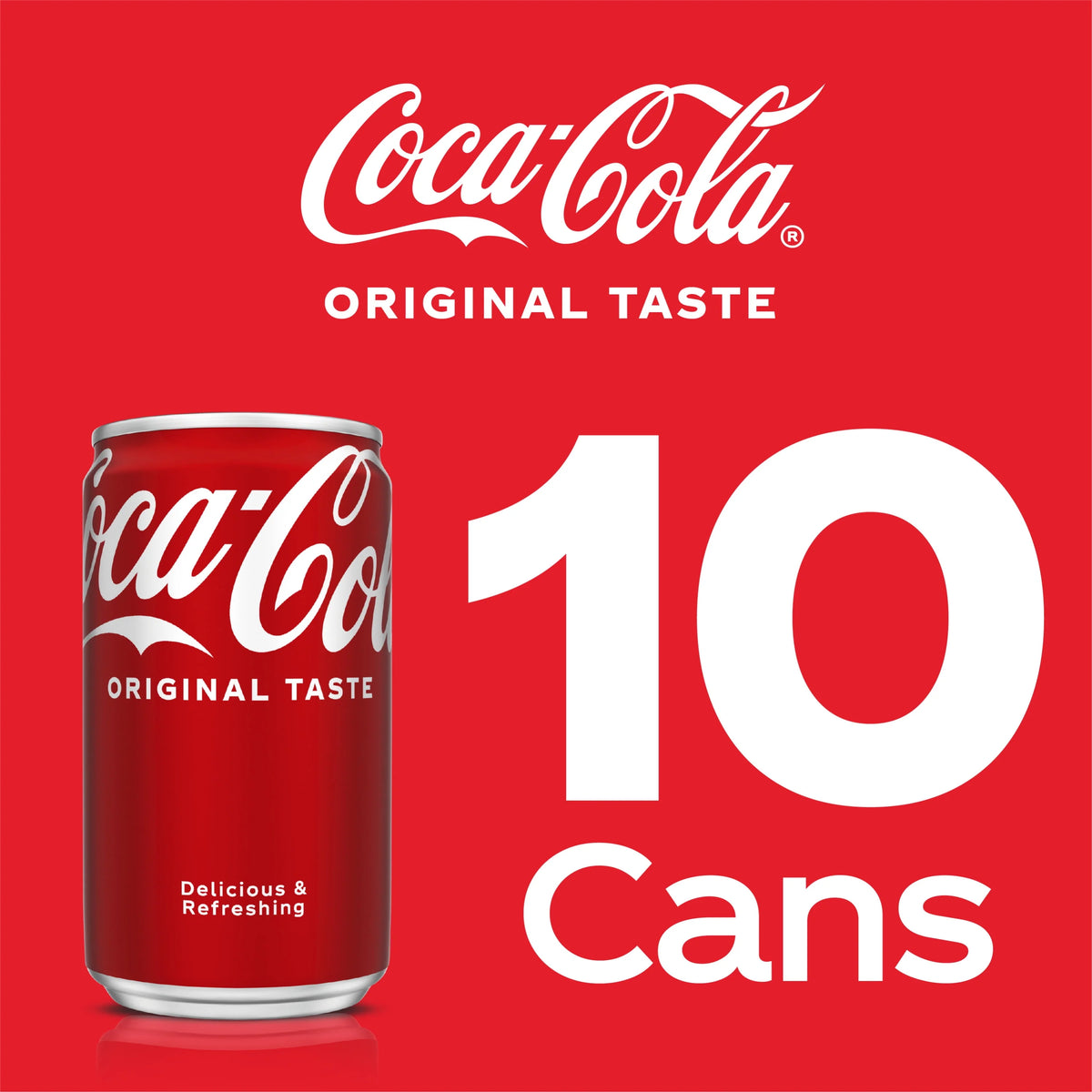 Mini Soda Pop Soft Drink, 7.5 fl oz, 10 Pack Cans A72765