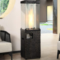 40,000 BTU Outdoor Propane Patio Heater with Portable Wheels and Waterproof Cover C4623