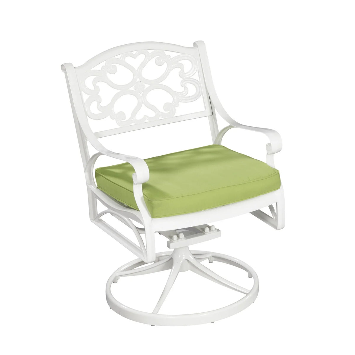 White Aluminum Outdoor Swivel Chair H7810