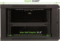 6U Wall Mount 19 Inch Server Cabinet Rack Enclosure Glass Door Lock C541820