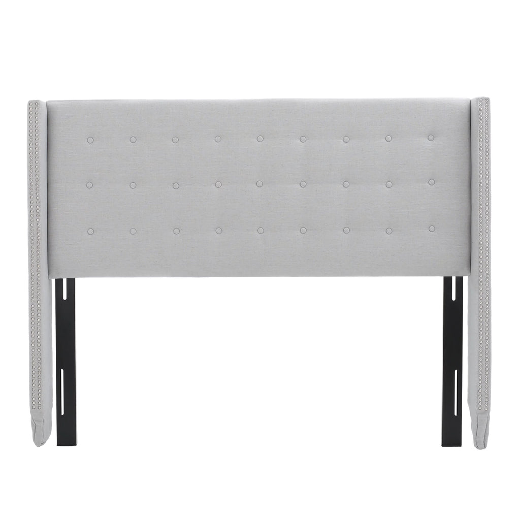 Light Grey Fabric Full/ Queen Headboard X6276