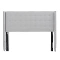 Light Grey Fabric Full/ Queen Headboard X6276