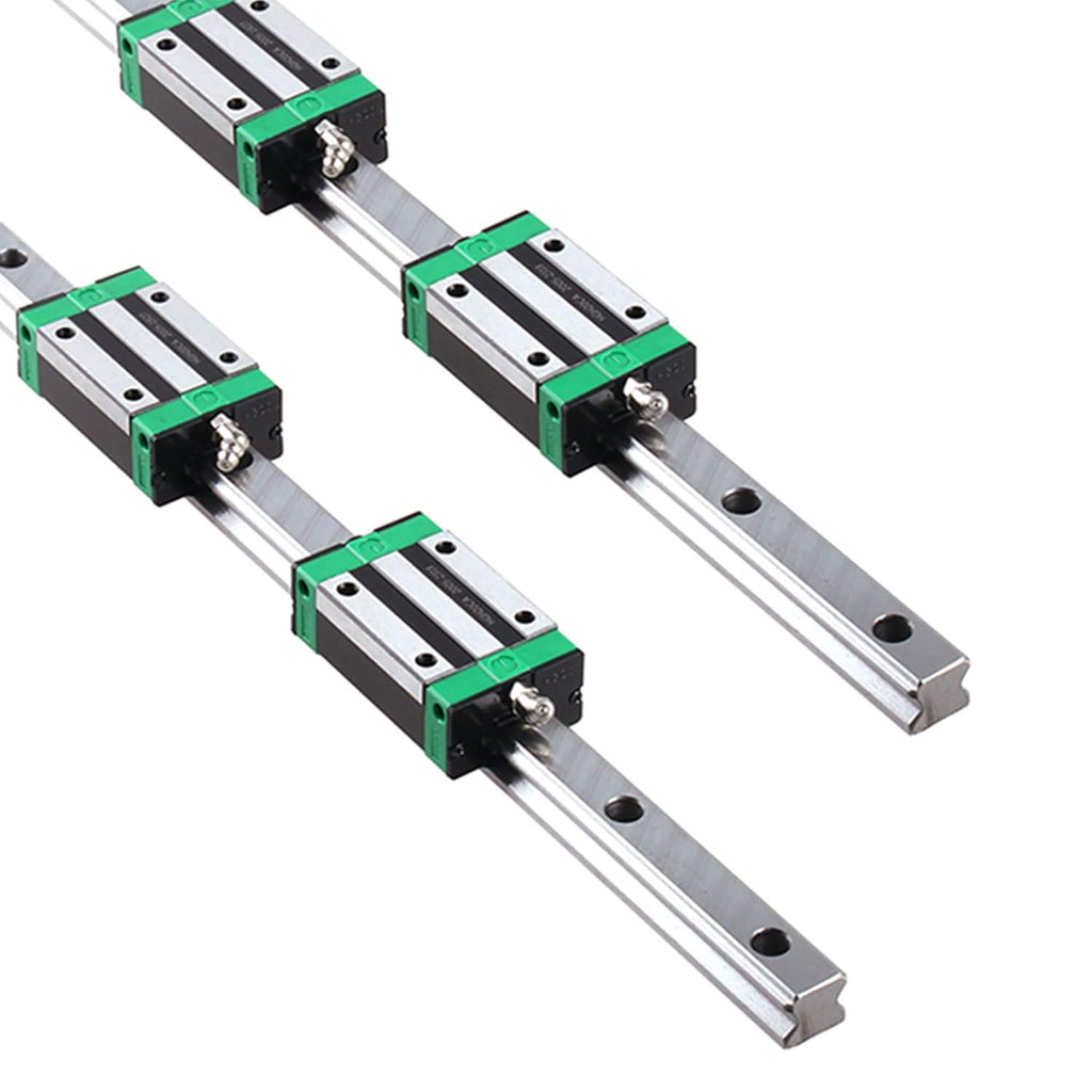 Linear Rail 2X HGR20-1000mm Slide Guideway + 4X HGH20CA Bearing Block Carriage for DIY CNC M2714