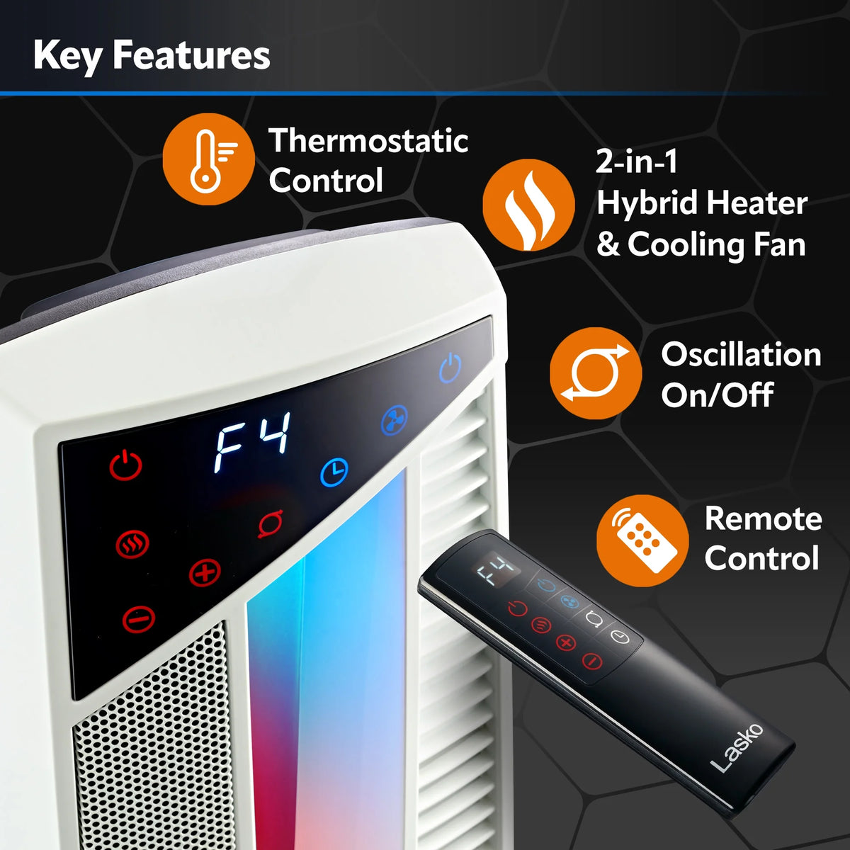 High Velocity Fan and Ceramic Space Heater with Remote X43951