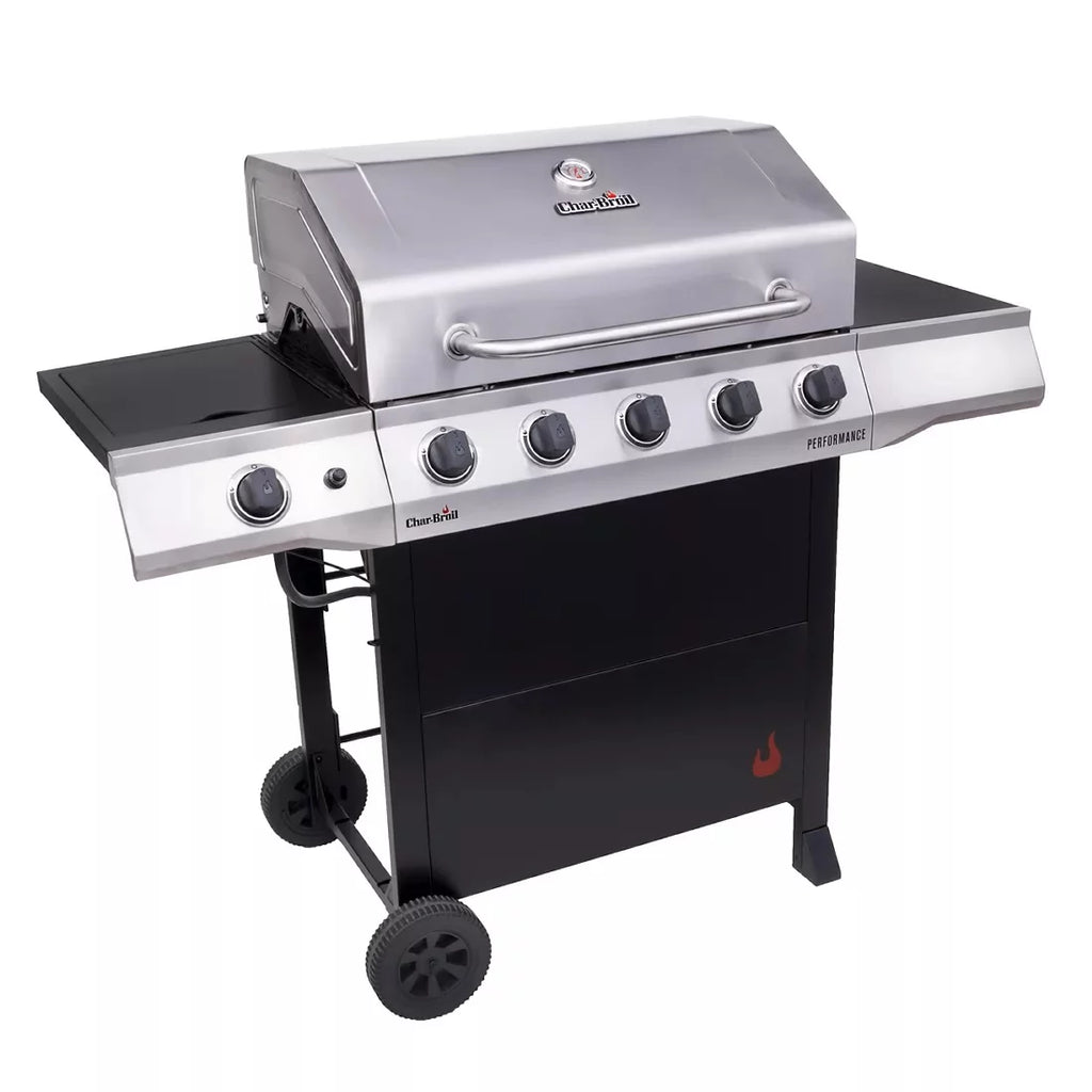 5-Burner Gas Grill Stainless Steel Black F668