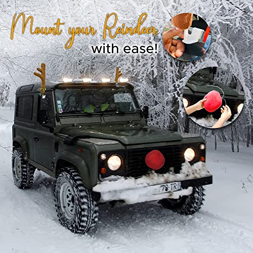 Car Reindeer Antlers & Nose Christmas Decoration Kit B3774