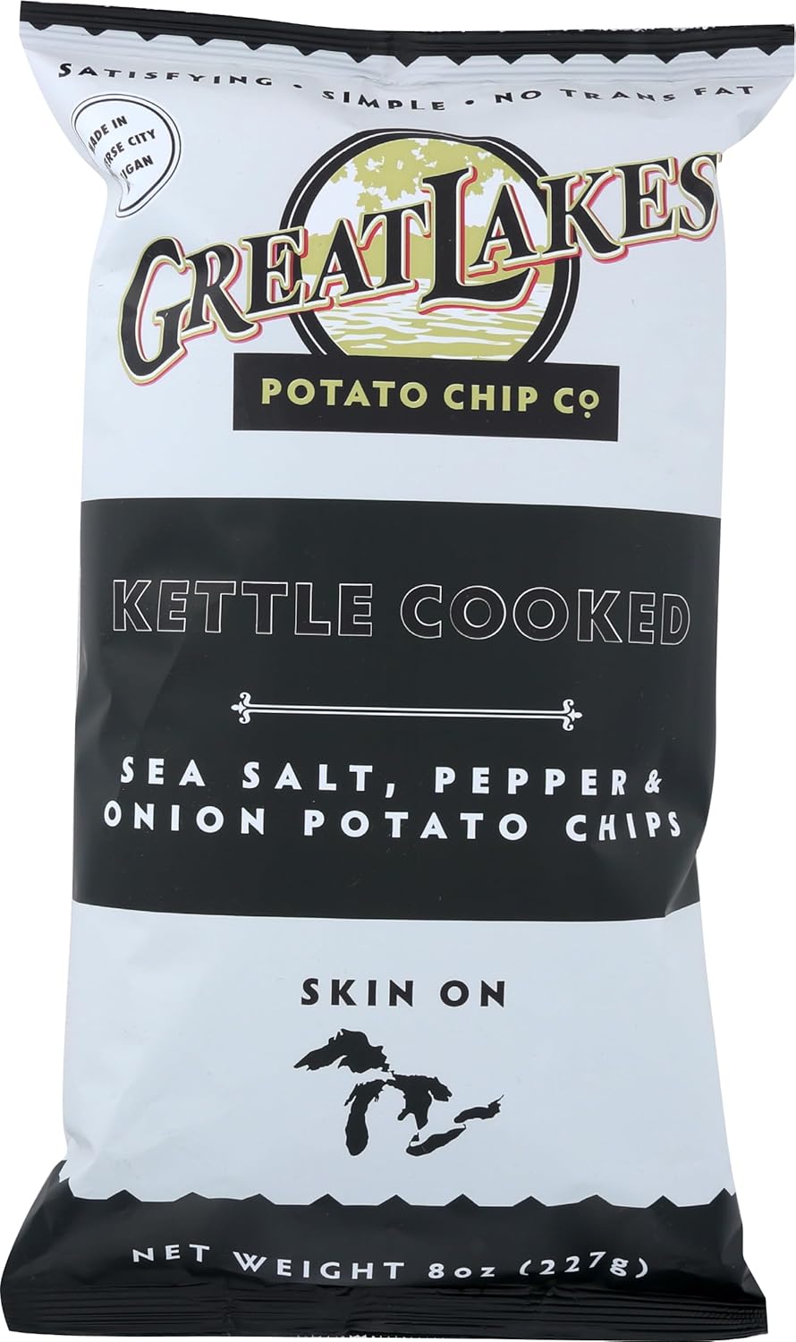 Sea Salt Pepper And Onion Potato Chips, 8 OZ E346014