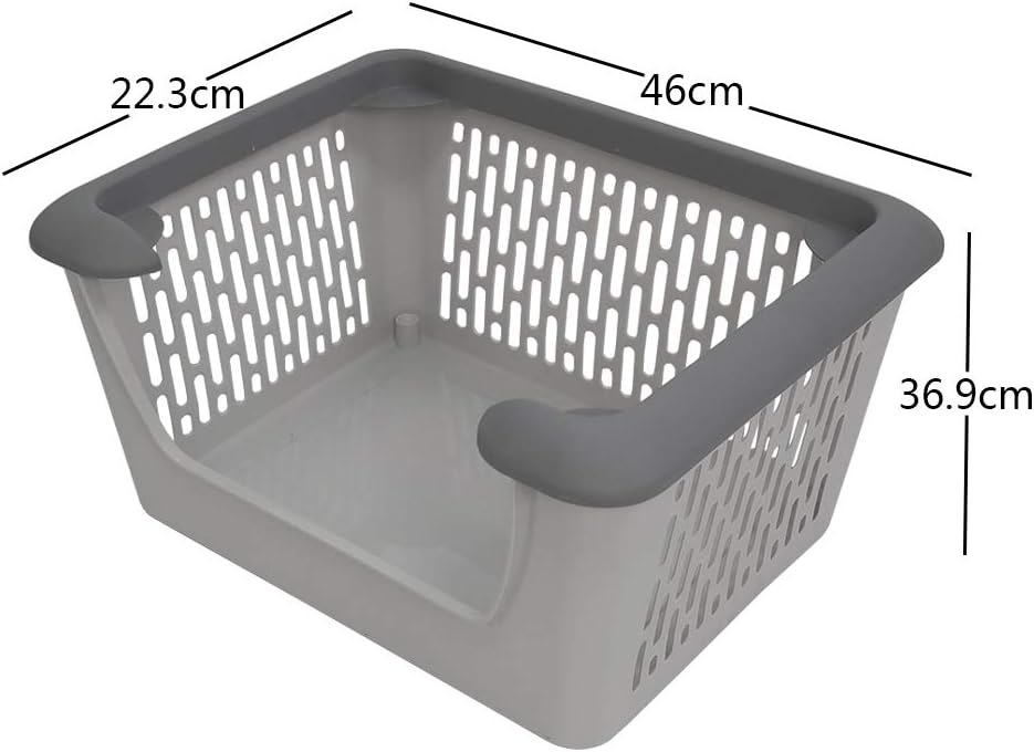 Plastic 5 Tiers Stacking Basket with Wheels P446