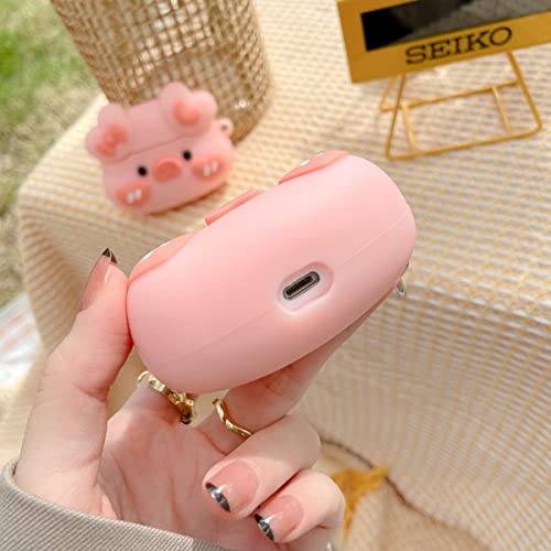 3D Cartoon Silicone Protective Cover with Keychain for AirPods 1/2 Case Y7830