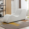 Curved Velvet Yoga Chaise Lounge D4547