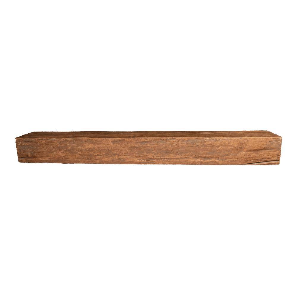 6 in. x 8 in. x 4.5 ft. Faux Wood Mantel M380